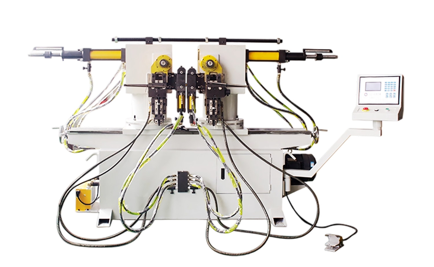 Machine de cintrage multiple de tuyaux à double tête de type rotatif