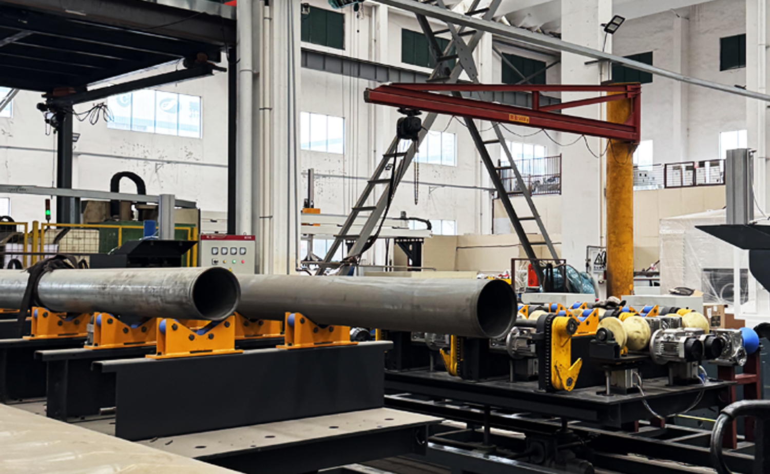 Machine de filetage de tuyaux automatique à double tête